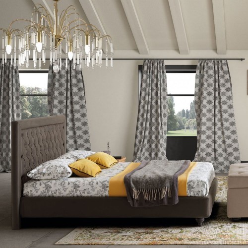 Pat matrimonial cu tapiterie Le Comfort, Monet